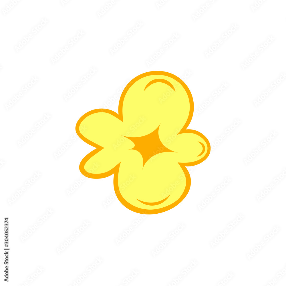 Popcorn one piece icon. Clipart image isolated on white background Popcorn one piece icon. Clipart image isolated on white background