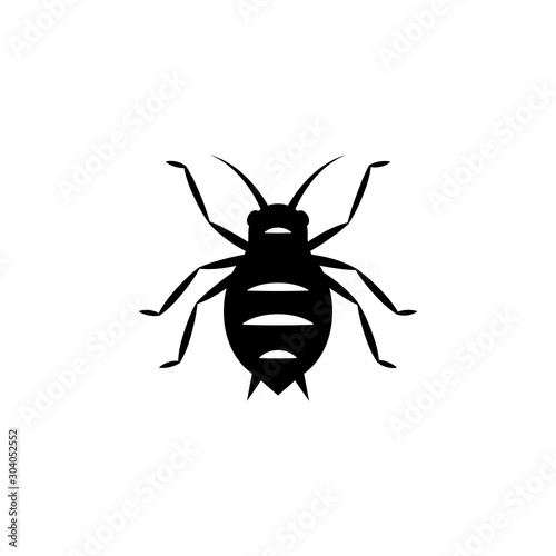 Aphid silhouette icon. Clipart image isolated on white background © dzm1try