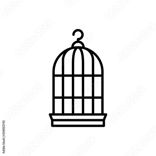 bird cage icon vector illustration template eps - 10