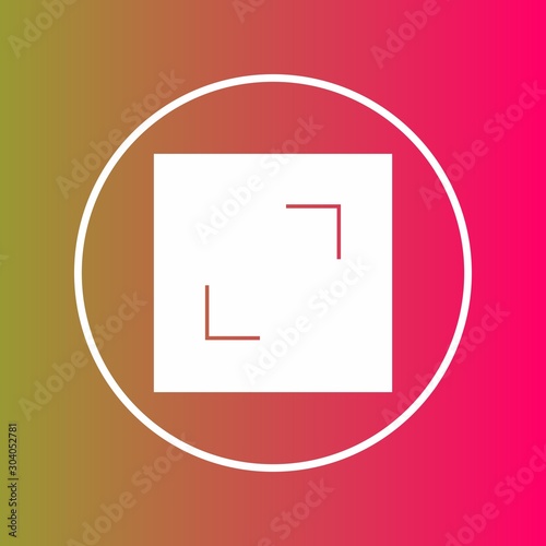  Enlarge icon isolated on background