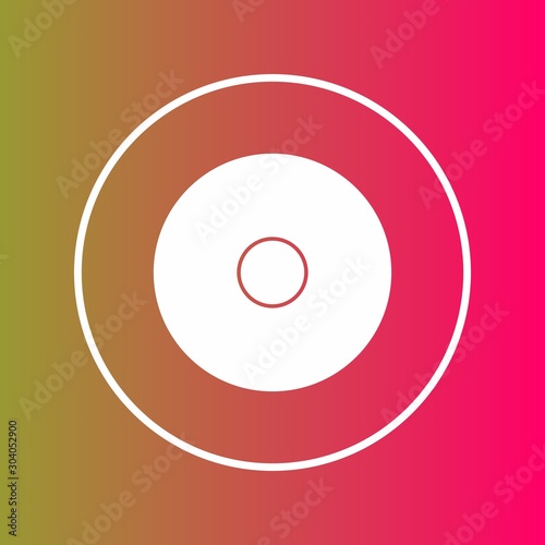 record icon isolated on background
