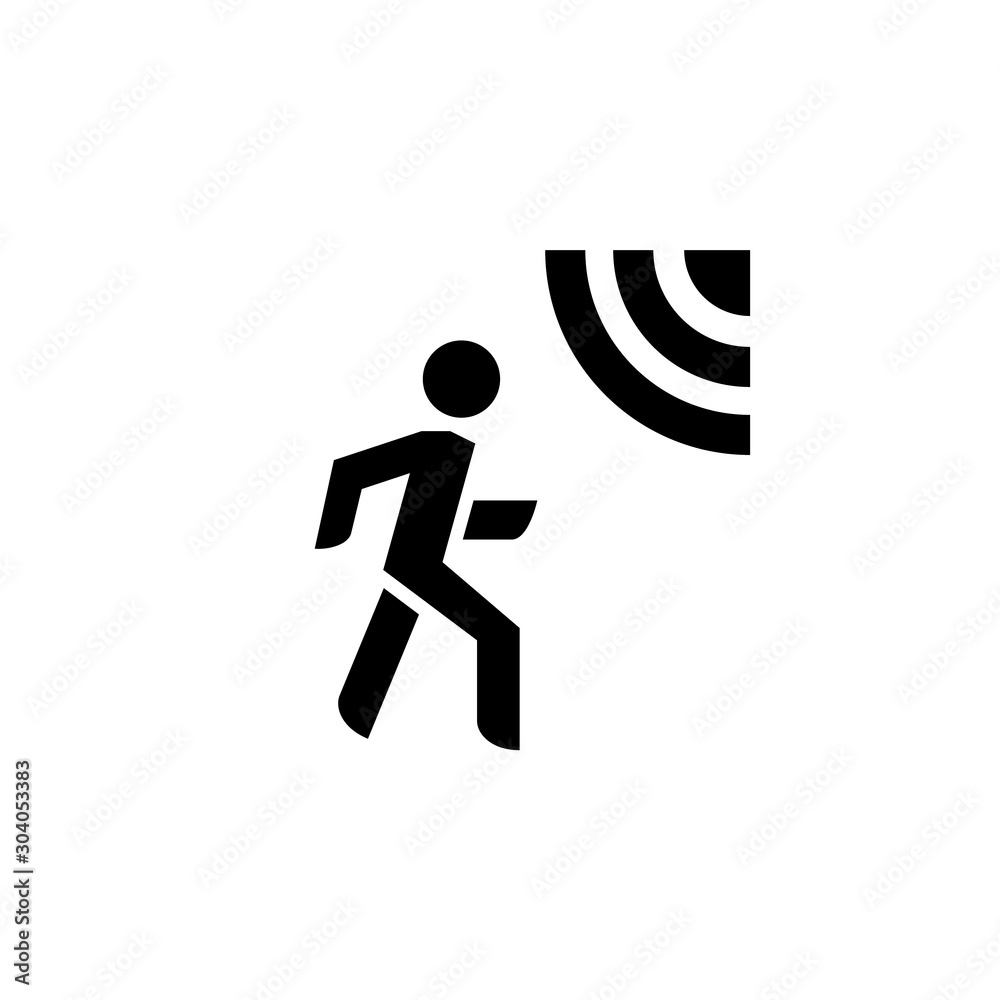Motion sensor icon. Clipart image isolated on white background Stock ...