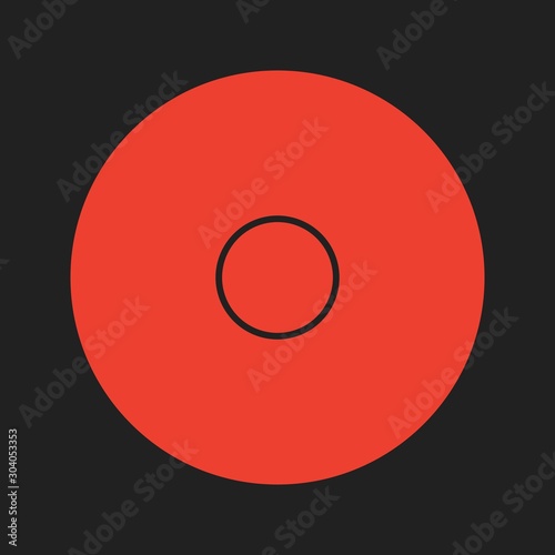 record icon isolated on background