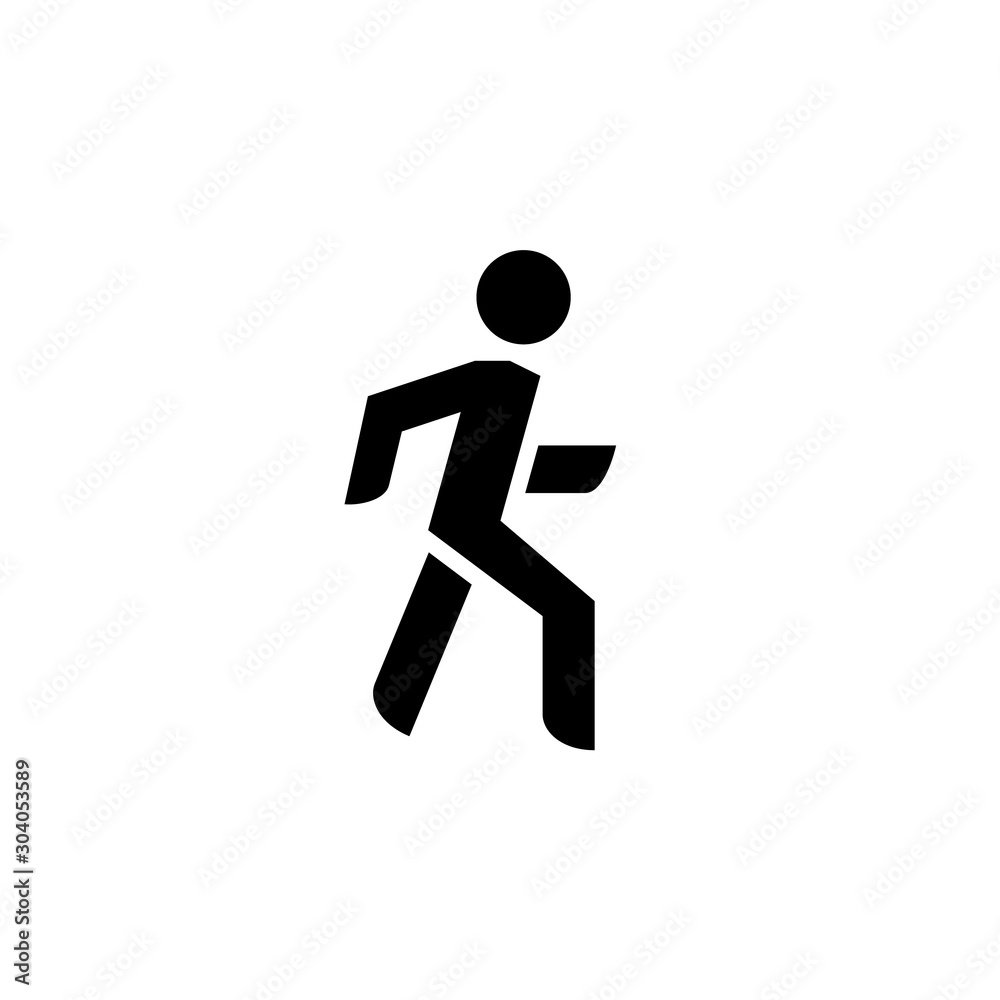 Man walk icon. Clipart image isolated on white background