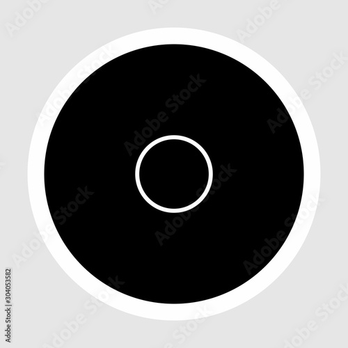 record icon isolated on background