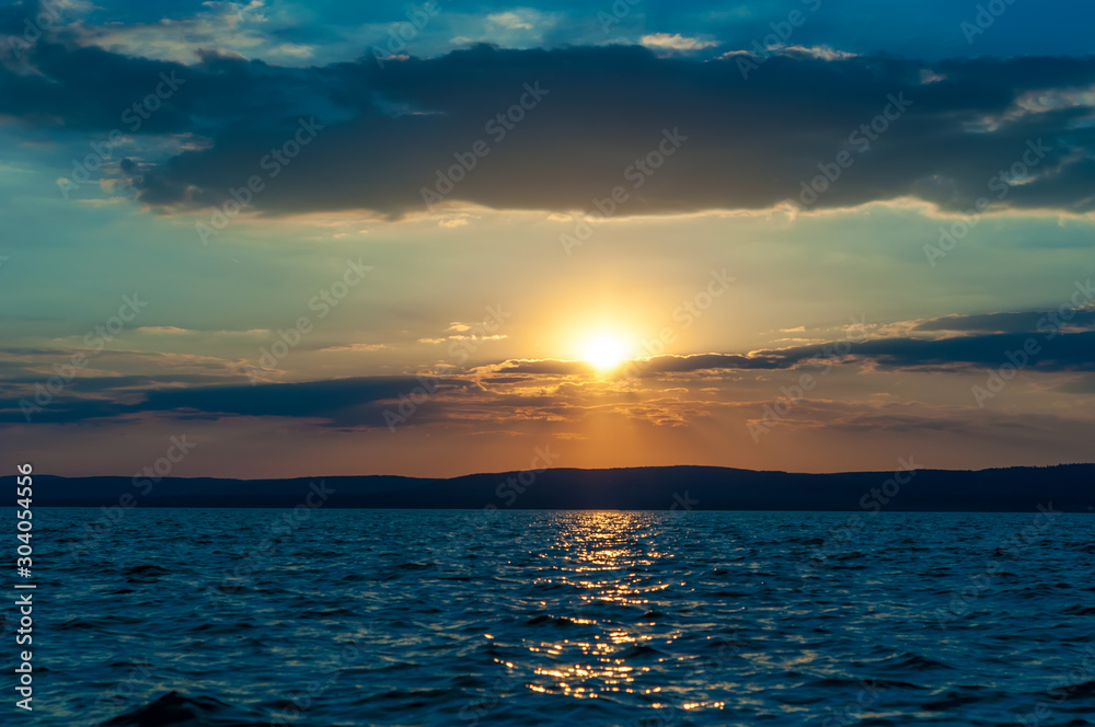 Sunet over the Balaton lake Sunet over the Balaton lake