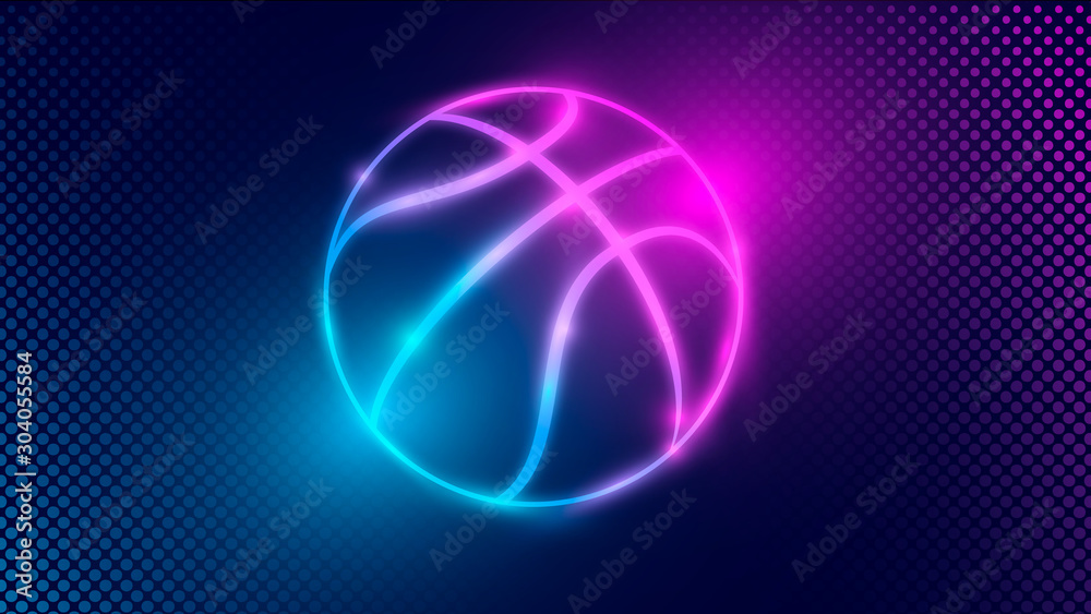 Obraz premium Basketball design background, shine template.