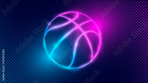 Basketball design background, shine template. © leestat