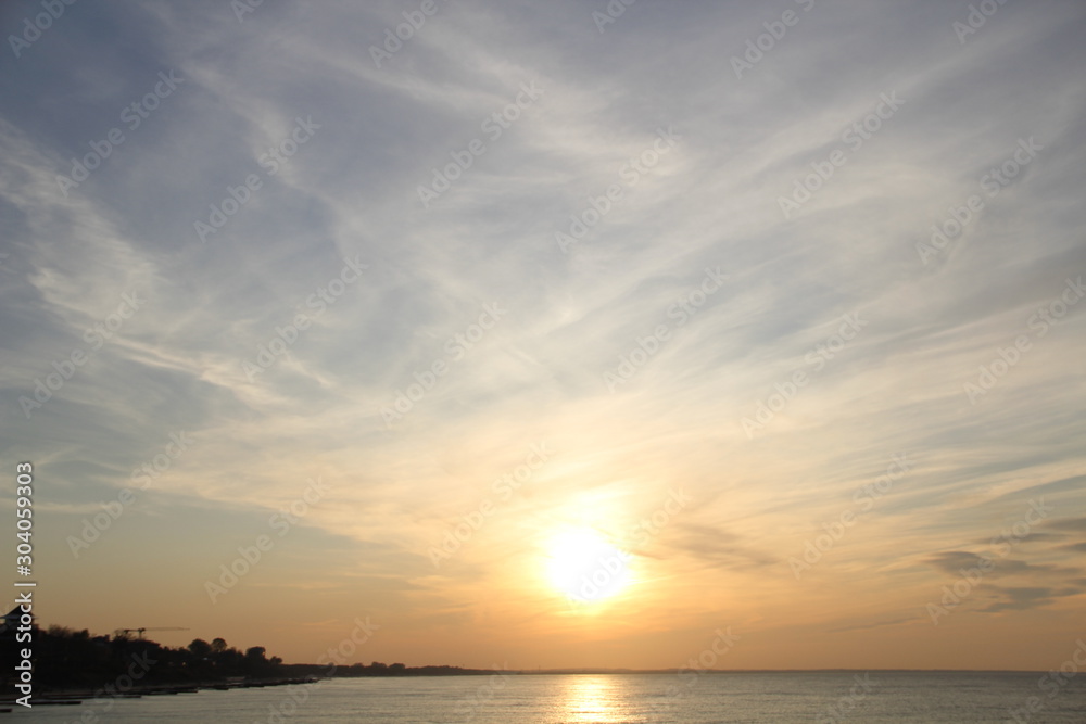 sunset over the sea