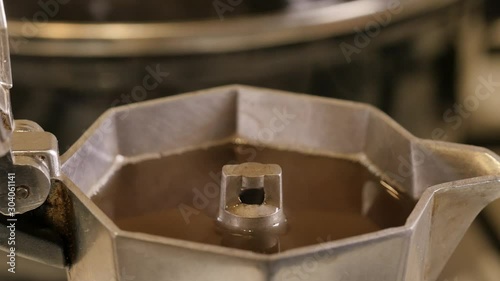Coffee Perculator making delicious brewed aroma coffee photo