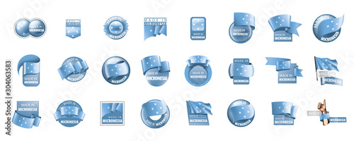 Federated States Micronesia flag, vector illustration on a white background
