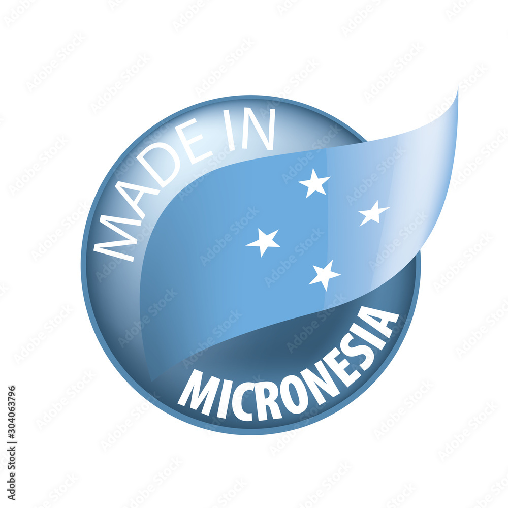 Federated States Micronesia flag, vector illustration on a white background Federated States Micronesia flag, vector illustration on a white background