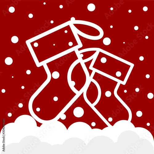 Image illustration for Christmas celebration  with the theme of socks.