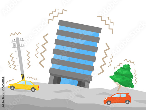 地震のイラスト