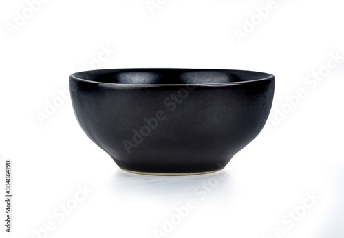  black bowl  isolated on white background