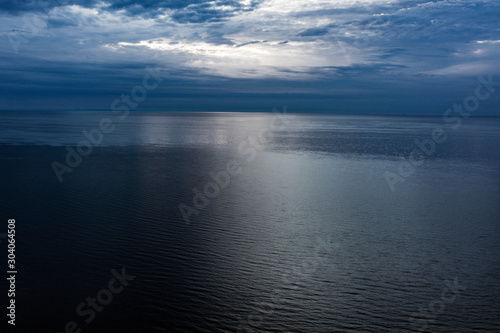 Morning light over gulf of Riga  Baltic sea.