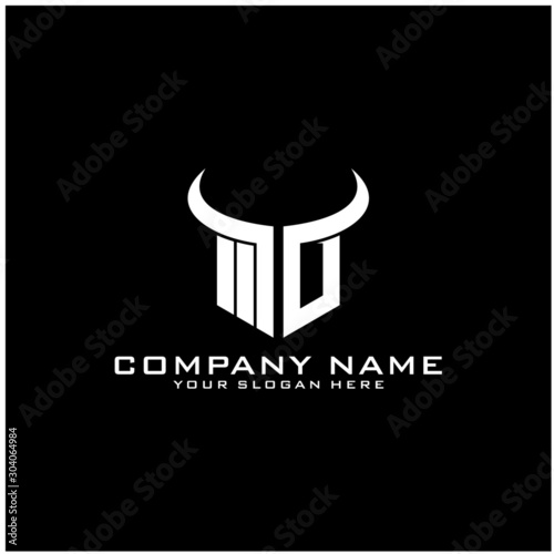 Letter MD logo icon design template elements