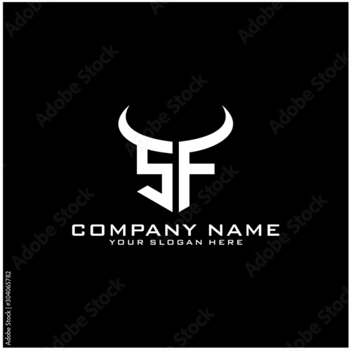Letter SF logo icon design template elements