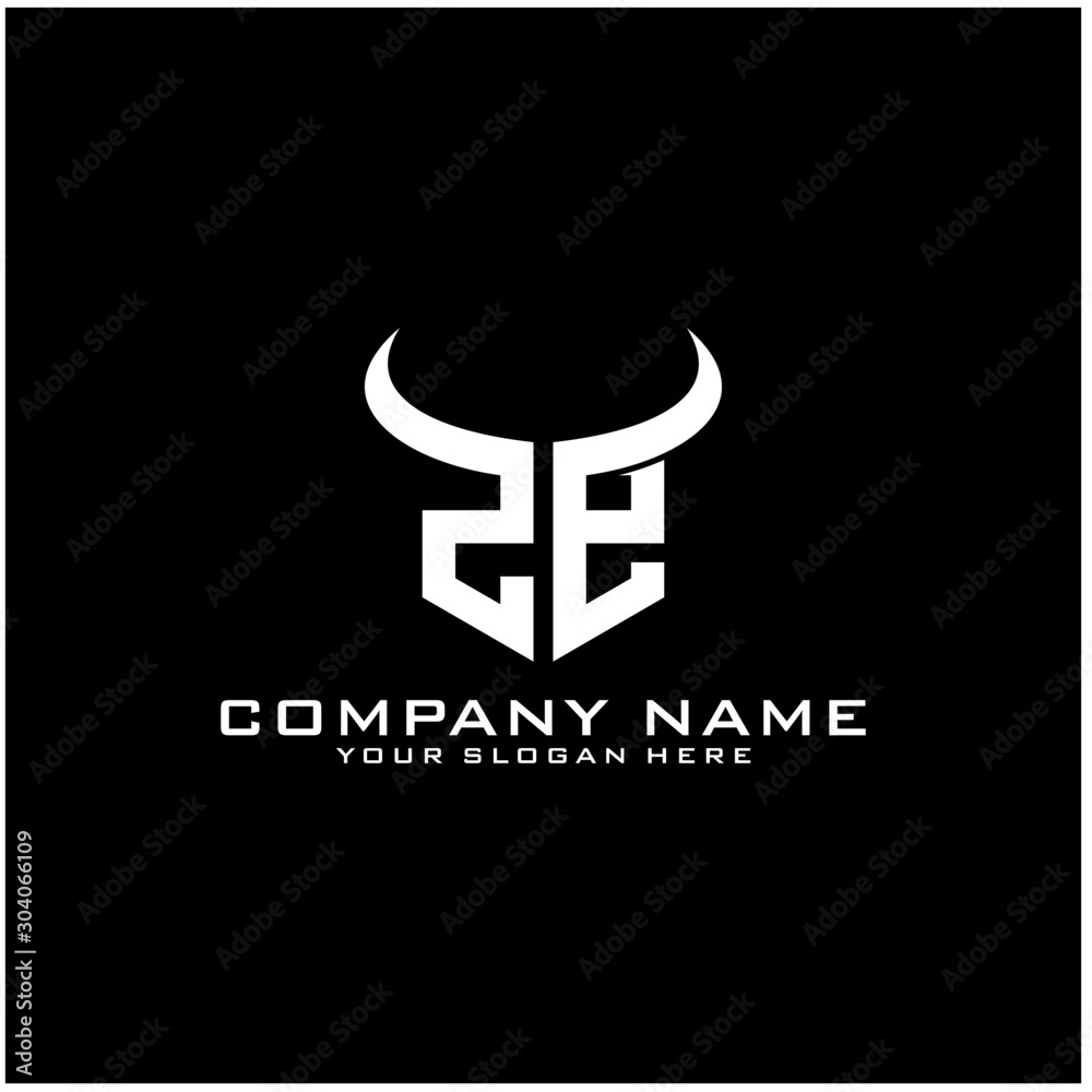 Letter ZE logo icon design template elements Letter ZE logo icon design template elements
