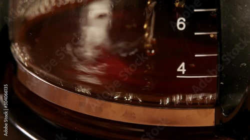 Coffee machine making delicious brewed aroma coffee