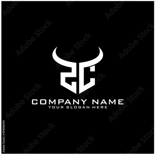 Letter ZC logo icon design template elements
