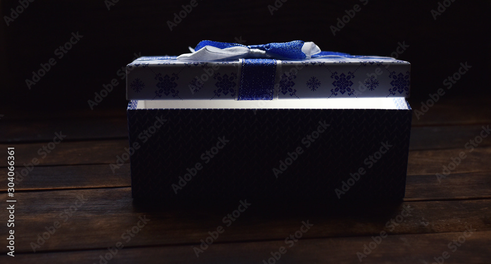 Fototapeta premium ribbon box for Christmas gift