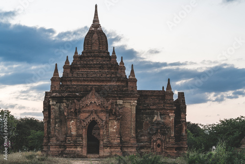 Temples of Bagan  Myanmar  at sunset