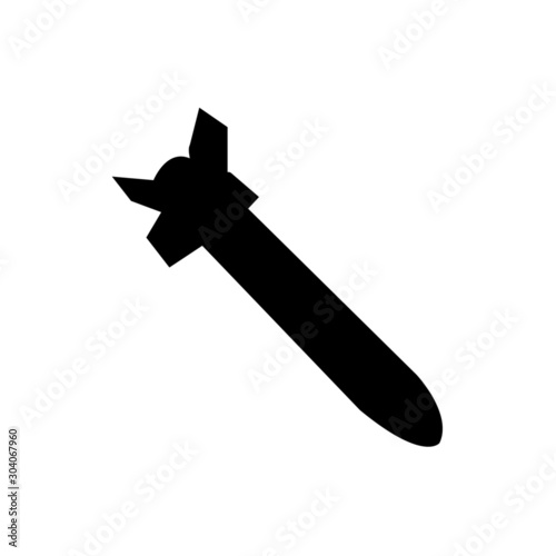 missile icon vector - illustration