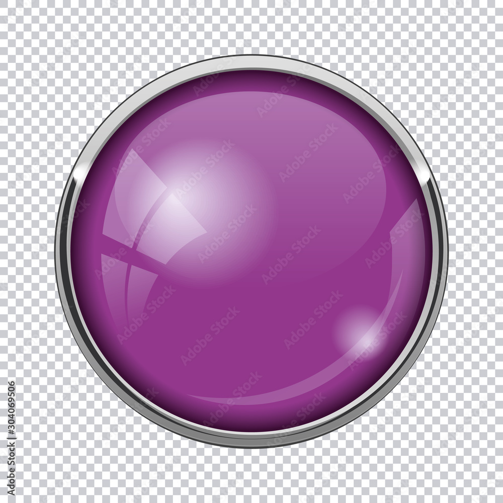 purple round button isolated on transparent background purple round button isolated on transparent background