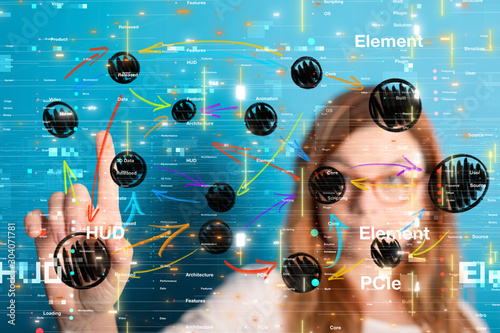 Abstract technology geometr...