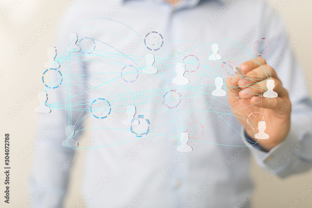 abstract social network scheme, which contains business people abstract social network scheme, which contains business people