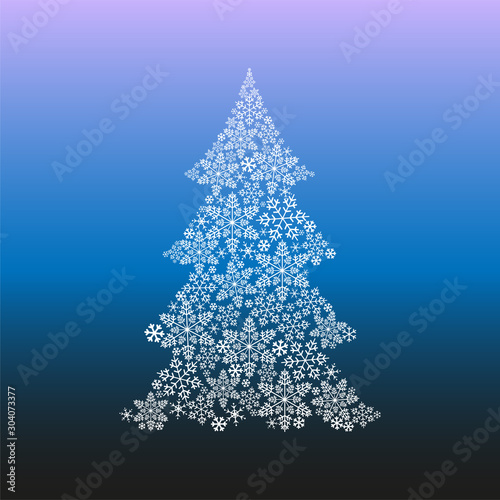 Snow crystal Chrismas tree .