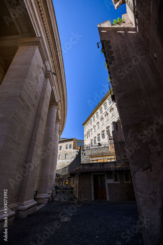 Perspective of the Colonnades of St. Peter's Square. Italy, Rome, Vatican city © Vladimir
