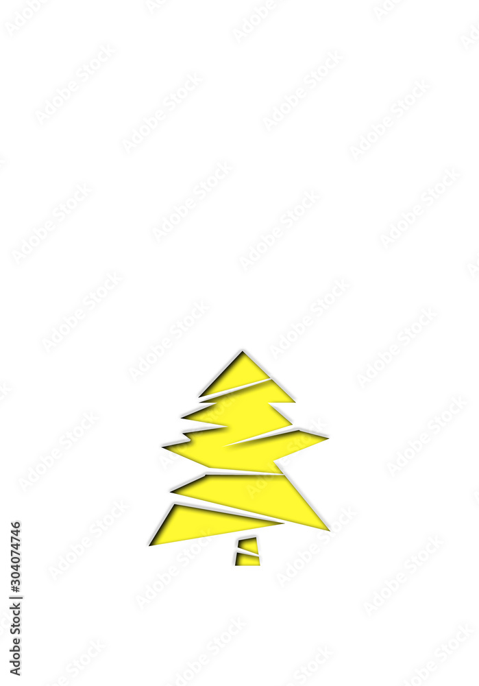Fototapeta premium Christmas tree illustration. クリスマスツリーのイラスト