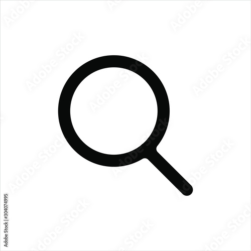 magnifying glass icon with flat style design 