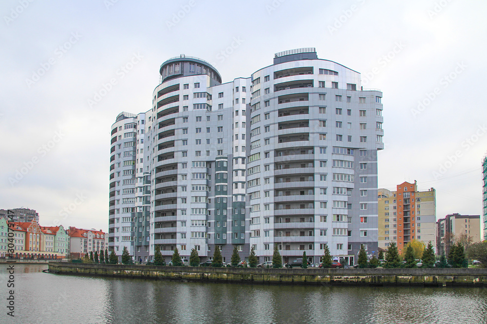 Residential building on Epronovskaya St., city of Kaliningrad, Russia.