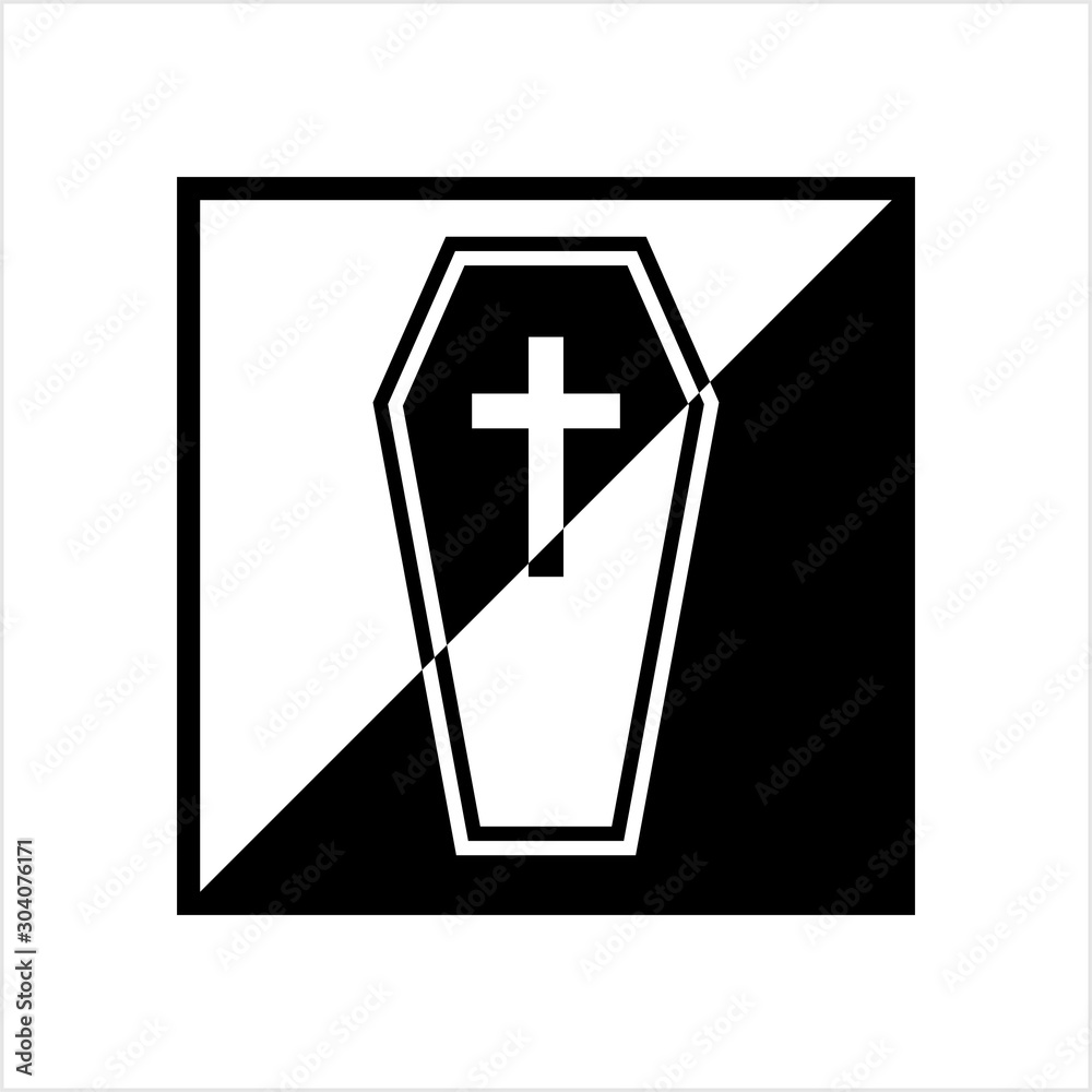 Obraz premium Coffin Icon, Coffin Design