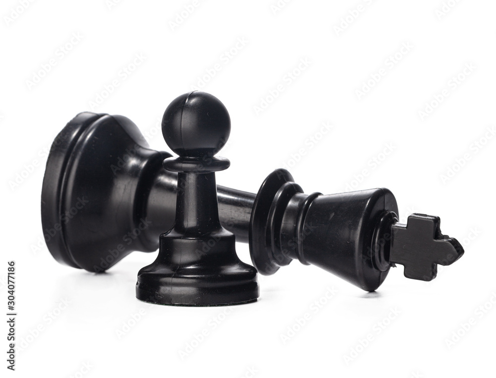 Black chess piece isolated on white background Black chess piece isolated on white background