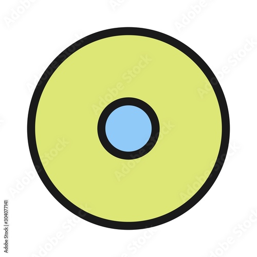 record icon isolated on background