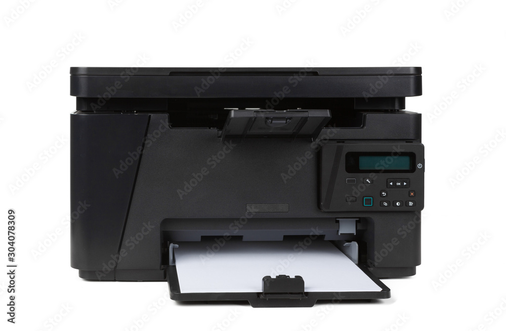 Laser home printer isolated on white background Laser home printer isolated on white background