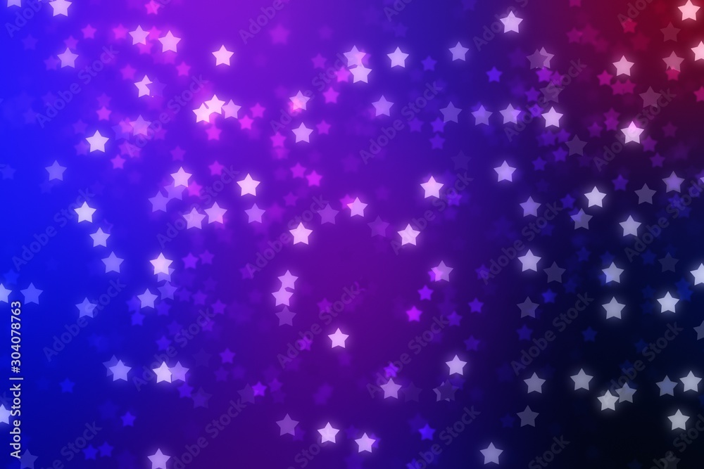 Stars background bokeh christmas decoration, magic new.