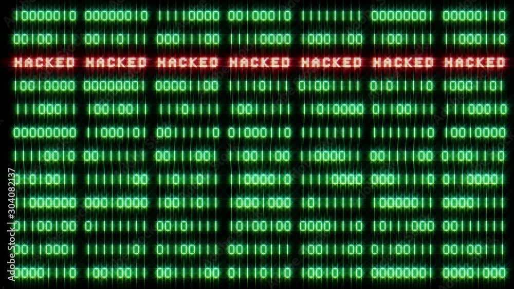 Lines Of Binary Code Changing To Lines Spelling Hacked. Ideal For Your Computer / Hacking / Cyber Security Projects. High Tech Animation. 4K, 30fps. Lines Of Binary Code Changing To Lines Spelling Hacked. Ideal For Your Computer / Hacking / Cyber Security Projects. High Tech Animation. 4K, 30fps.