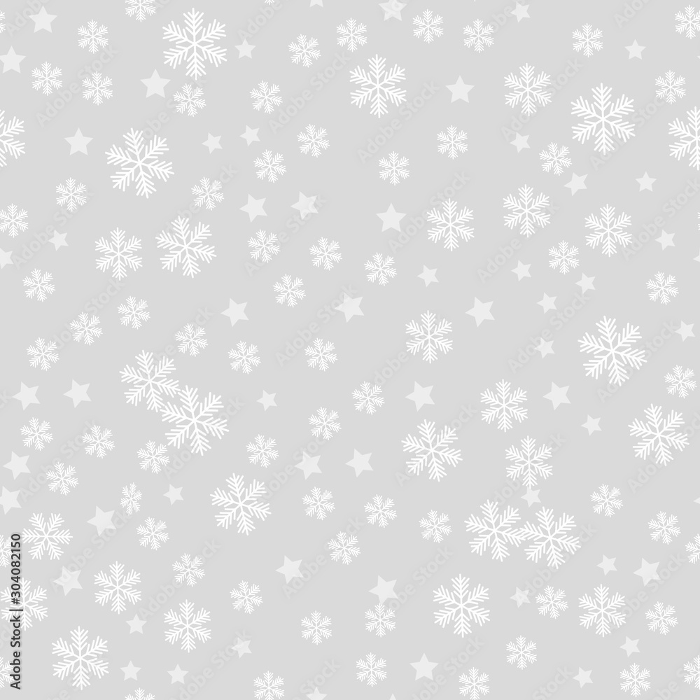 Seamless pattern of snowflakes on a gray background Seamless pattern of snowflakes on a gray background