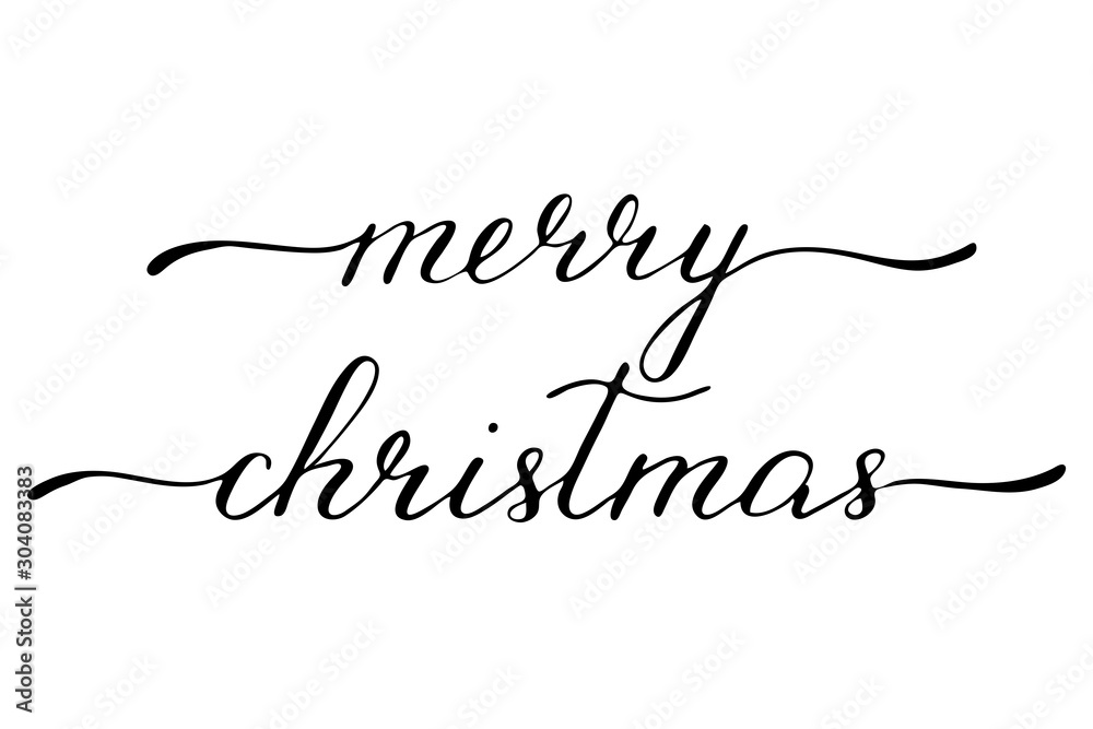Merry Christmas handwritten text vector Merry Christmas handwritten text vector