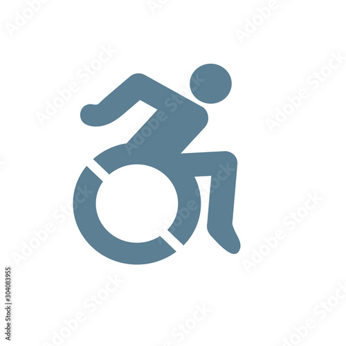 Handicap symbol illustration icon of wheelchair clipart