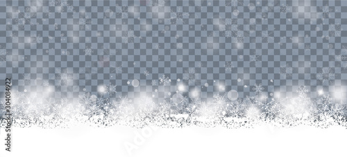 Snowfall Bokeh Transparent Christmas Header