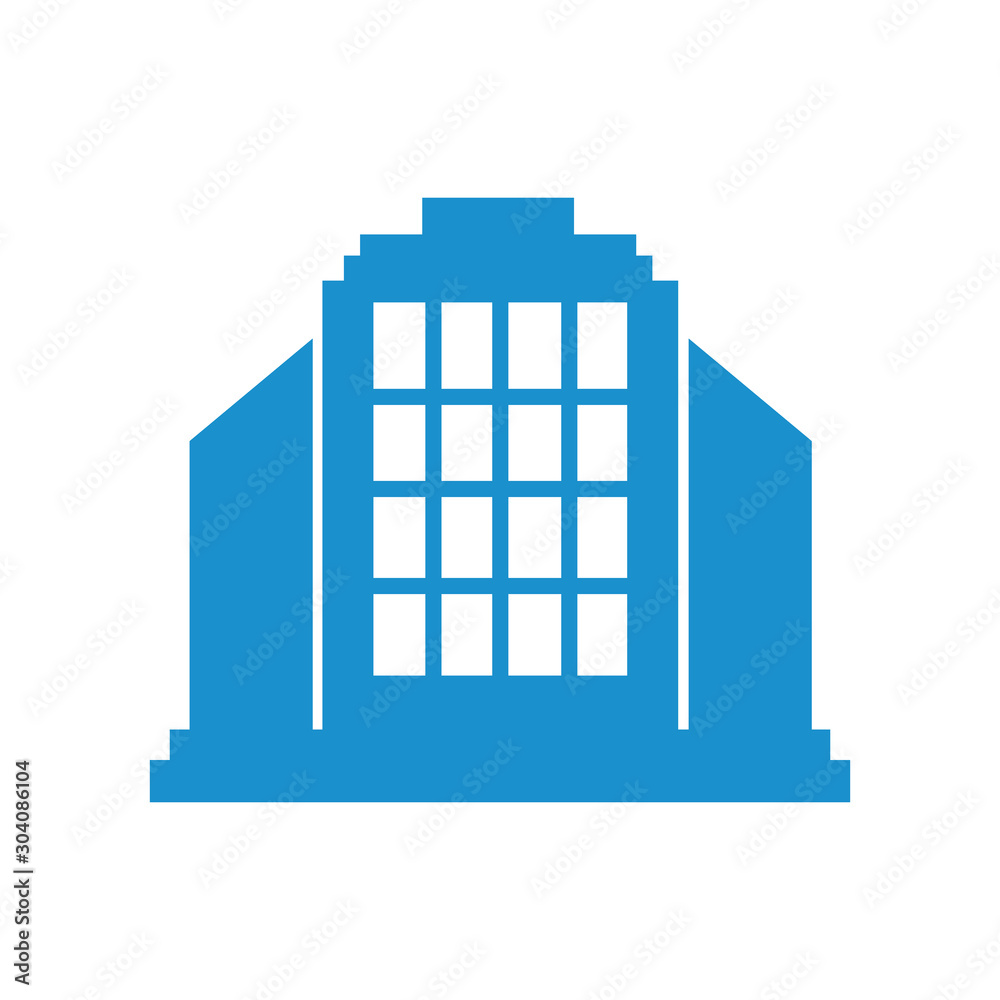 Naklejka premium buildings icon vector design symbol