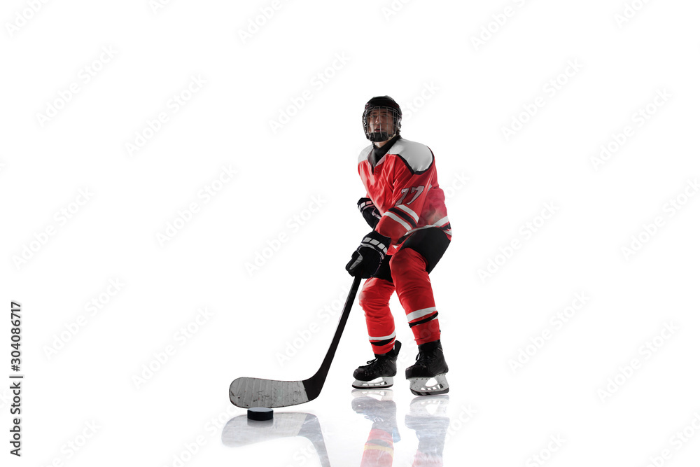 Fototapeta premium Ice hockey isolated on white