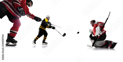 Photography Ice hockey isolated on white