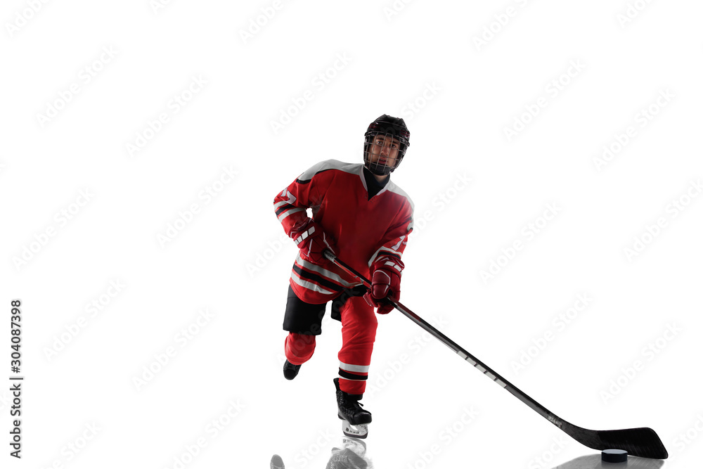 Fototapeta premium Ice hockey isolated on white